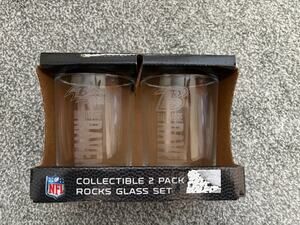 Baltimore Ravens Collectible 2 Pack Rocks Glass Set Official NFL New Etched